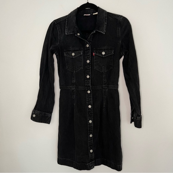 Levi’s Long Sleeve Denim Dress – Size XS. Black-gray. - Picture 8 of 9